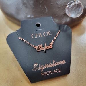 Chloe Personalized Name In Rose Gold Necklace